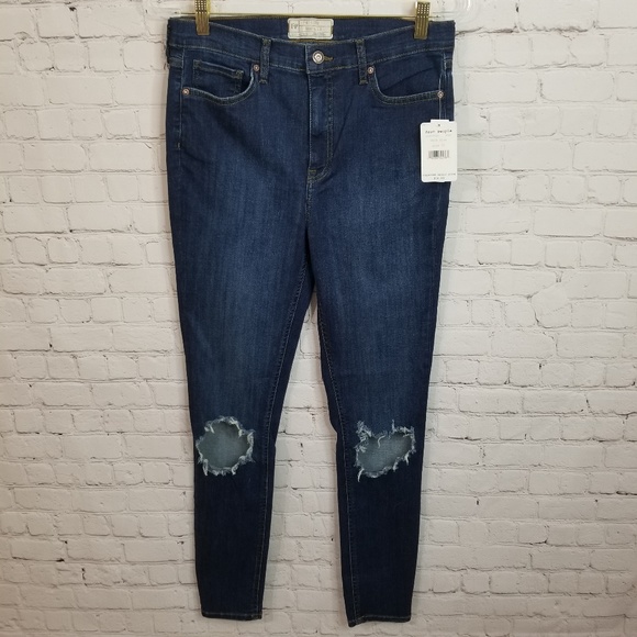 Free People High rise busted skinny Jeans size 31 - Picture 3 of 8